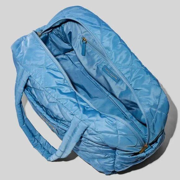 Marc Jacobs Quilted Nylon Medium Weekender Travel Bag Blue Heaven ML236983 - Picture 8 of 9